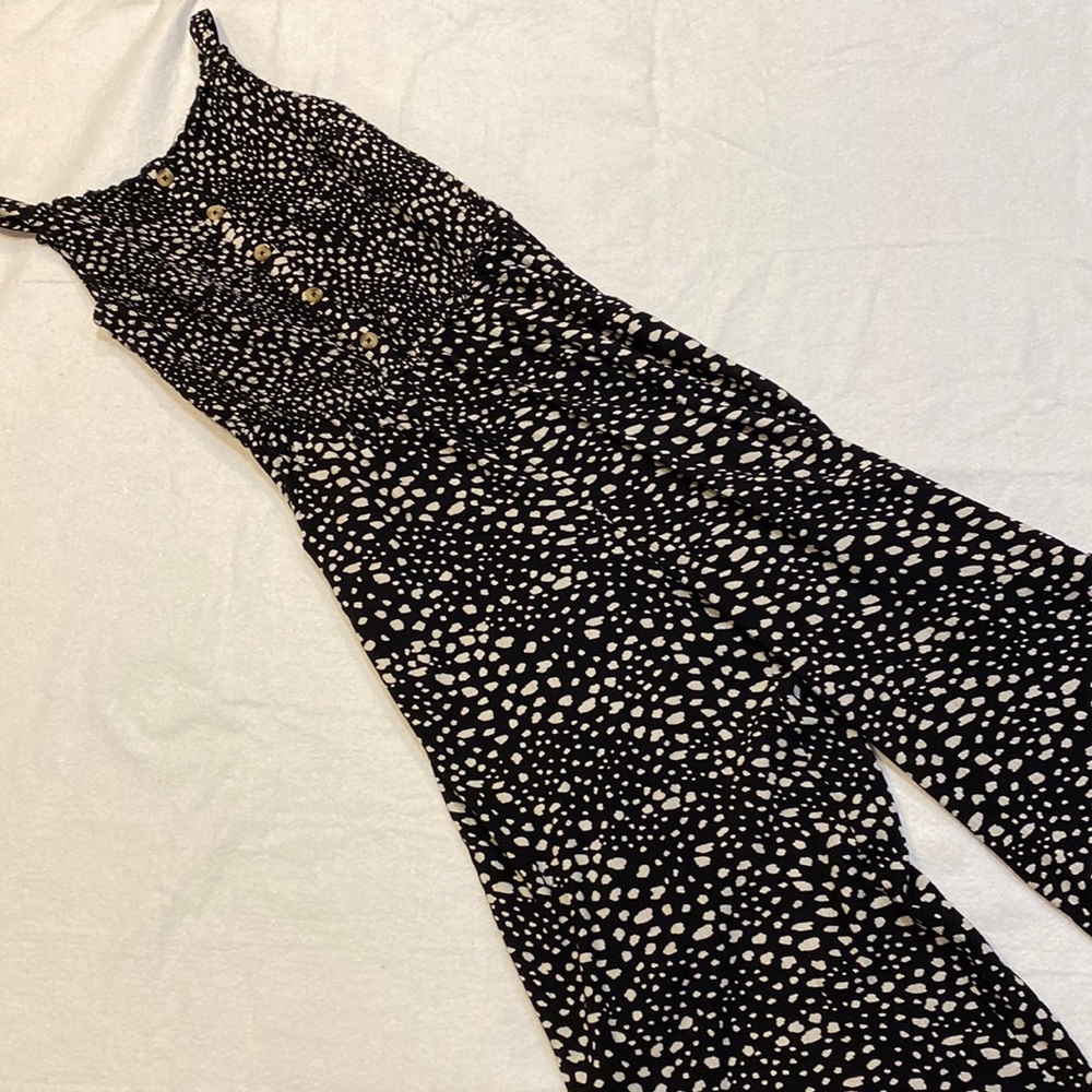 Justice Girls Size 14 Black and White Jumpsuit